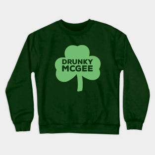 Drunky McGee St. Patrick's Day Clover Crewneck Sweatshirt